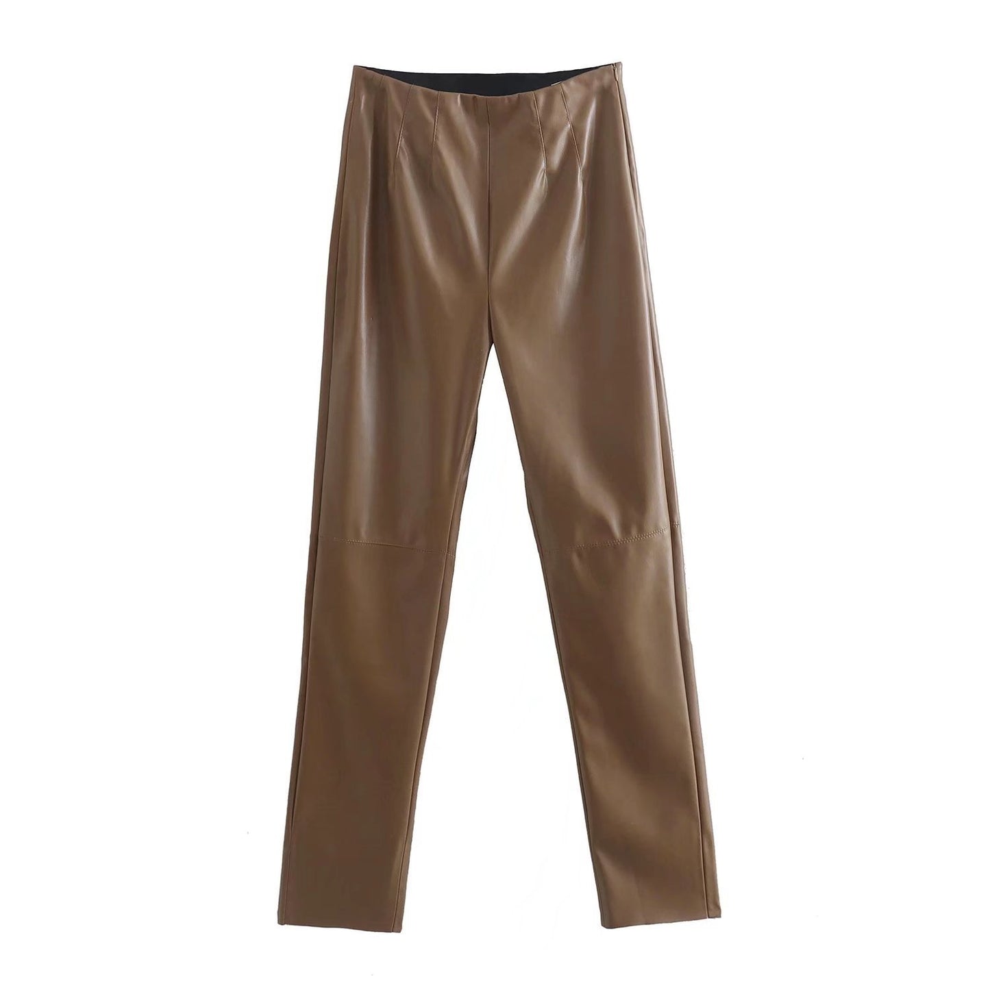 Women's PU Leather Pencil Trousers