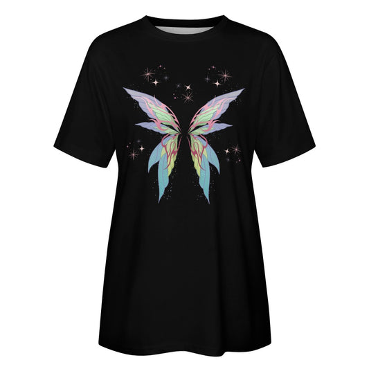 Women's Butterfly Print Cotton T-Shirt