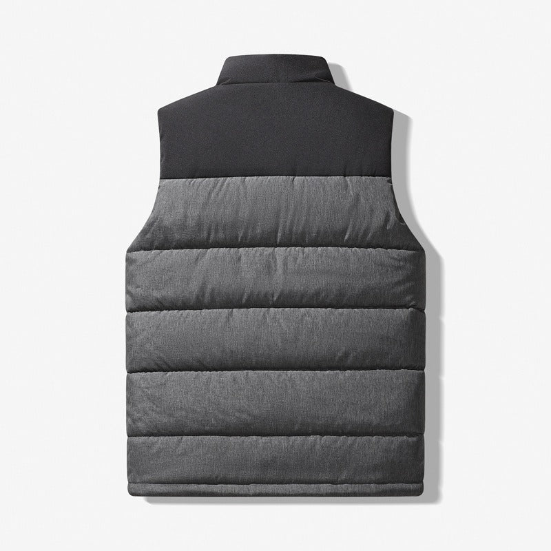 Men's Contrast Colour Block Padded Sleeveless Bodywarmer Gillet Jacket