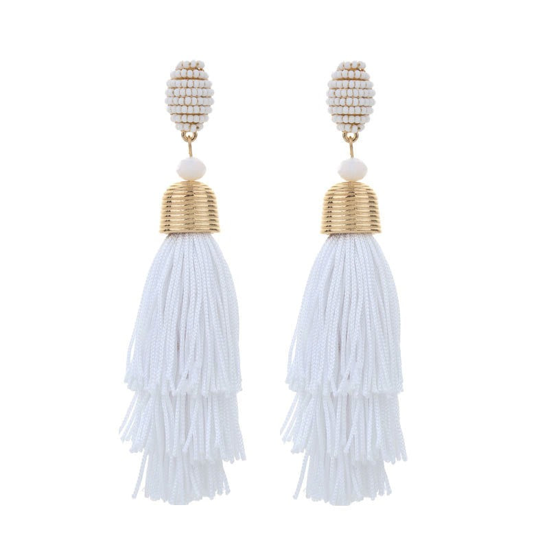 Bohemian Style Long Tassel Earrings