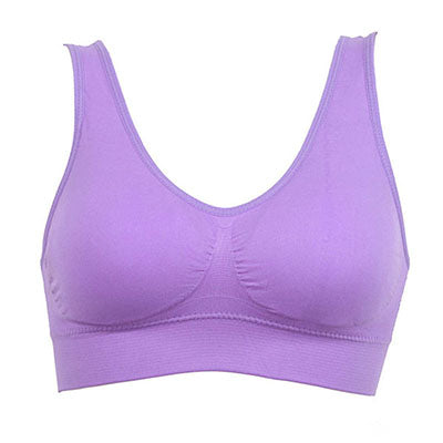 Women's Sport Fitness Yoga Running Padded Wireless Crop Tops Bra