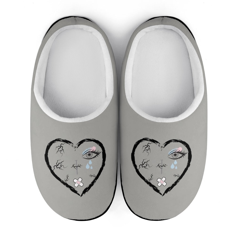 TABOO TIDE Women's Broken Heart Cotton Slippers
