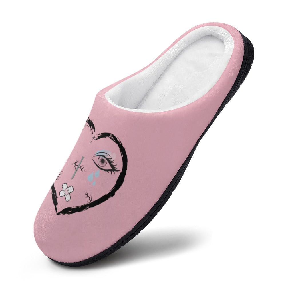 TABOO TIDE Women's Broken Heart Cotton Slippers