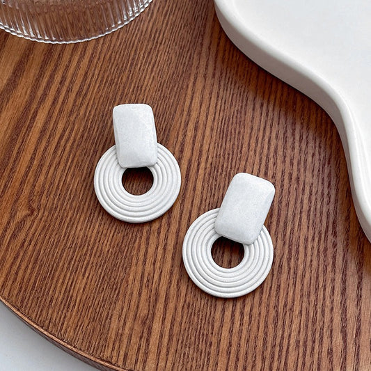 Women's Wooden Bohemian Geometric Round Earrings