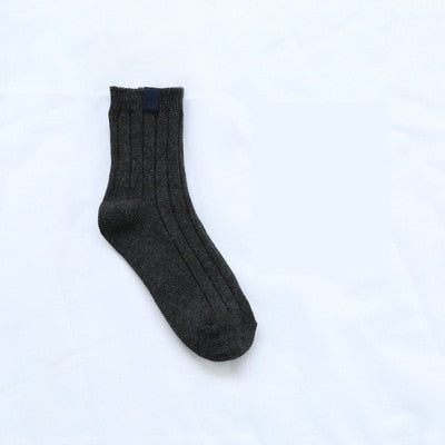Women's Solid Colour Ribbed Warm 3D Socks Warm Footwear