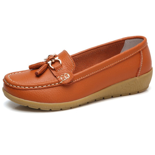 Women's Moccasins Loafers Flat Shoes Soft Slip On Footwear