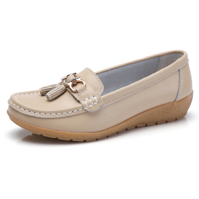 Women's Moccasins Loafers Flat Shoes Soft Slip On Footwear