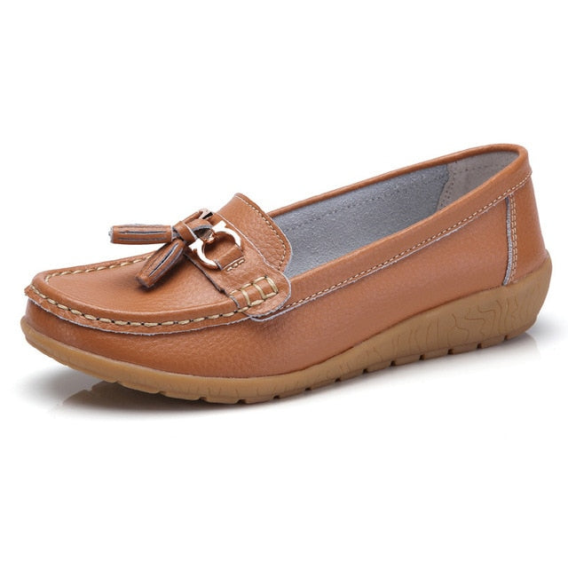 Women's Moccasins Loafers Flat Shoes Soft Slip On Footwear