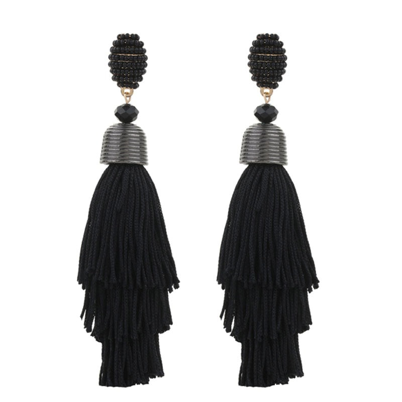 Bohemian Style Long Tassel Earrings