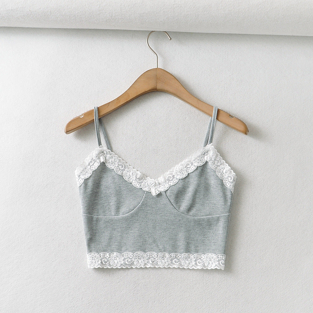 Women's Lace Camisole Vest Short Tank Crop Top