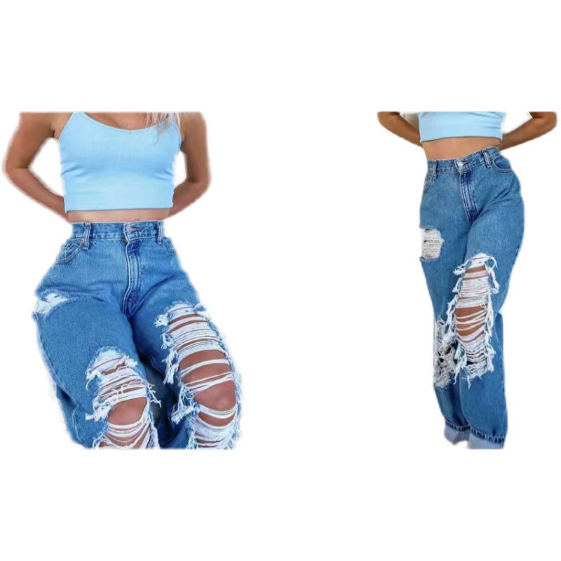 Women's Ripped Denim Jeans