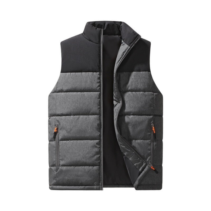 Men's Contrast Colour Block Padded Sleeveless Bodywarmer Gillet Jacket
