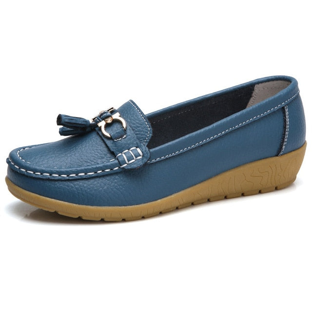 Women's Moccasins Loafers Flat Shoes Soft Slip On Footwear