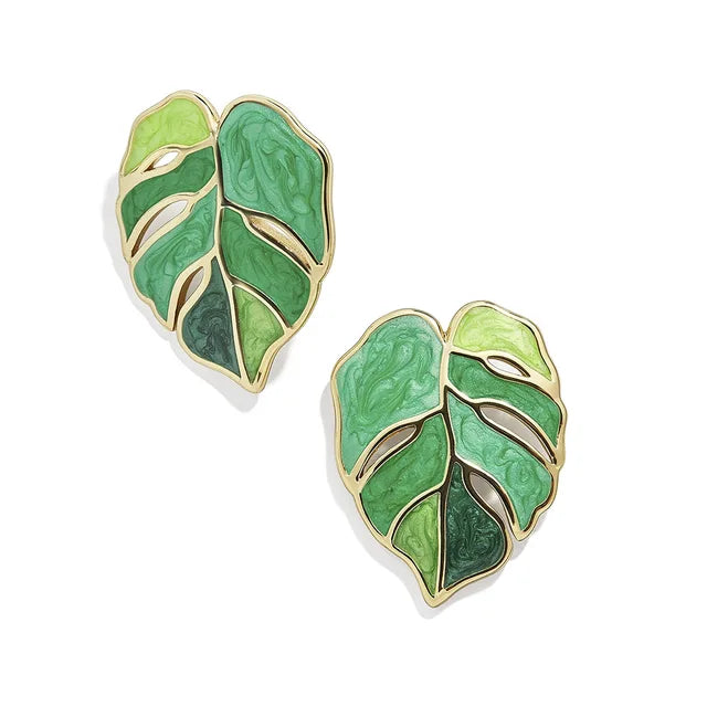 Women's Leaf Stud Earrings