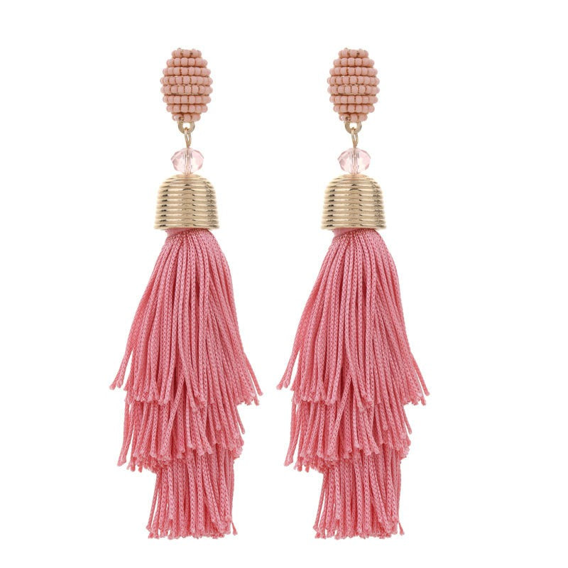 Bohemian Style Long Tassel Earrings