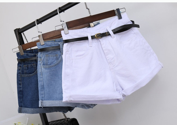 Women's High Waist Denim Jeans Shorts Hotpants Pockets Casual Fashion