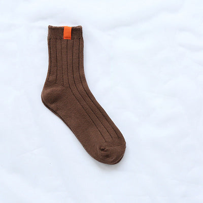 Women's Solid Colour Ribbed Warm 3D Socks Warm Footwear