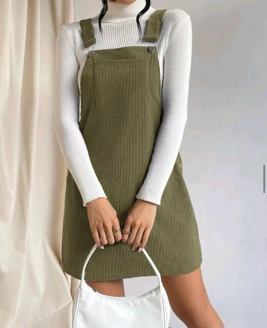 Women's Corduroy Pinafore Dress