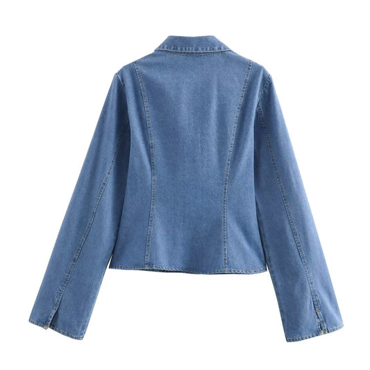 Women's Denim Tie Front Jacket