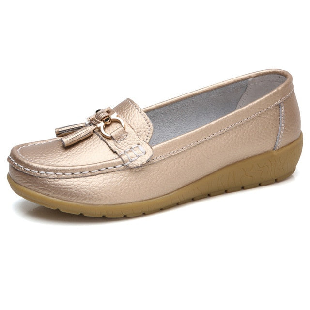 Women's Moccasins Loafers Flat Shoes Soft Slip On Footwear