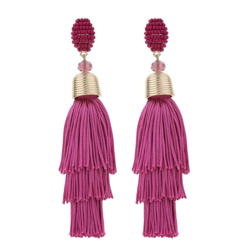 Bohemian Style Long Tassel Earrings