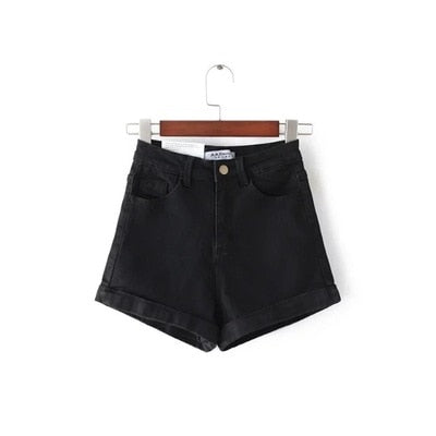 Women's High Waist Denim Jeans Shorts Hotpants Pockets Casual Fashion