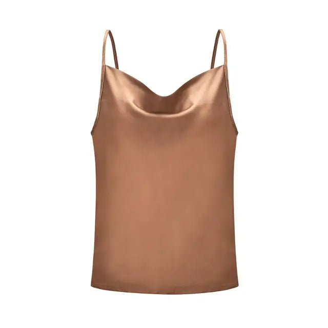 Women's Satin Camisole Strappy Top