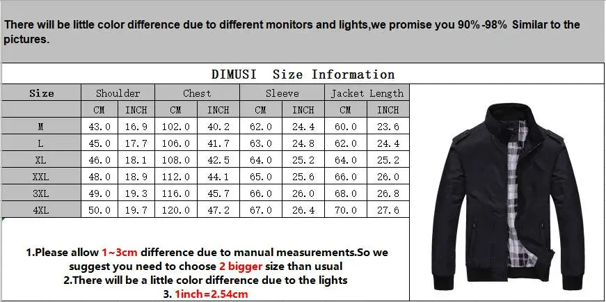 Men's Bomber Jacket Stand Collar Zip Front with Pockets