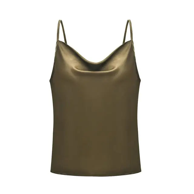 Women's Satin Camisole Strappy Top