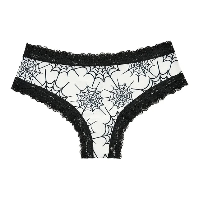 Women's Gothic Contrast Lace Edge Knickers