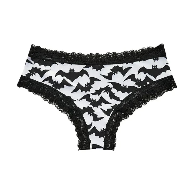 Women's Gothic Contrast Lace Edge Knickers