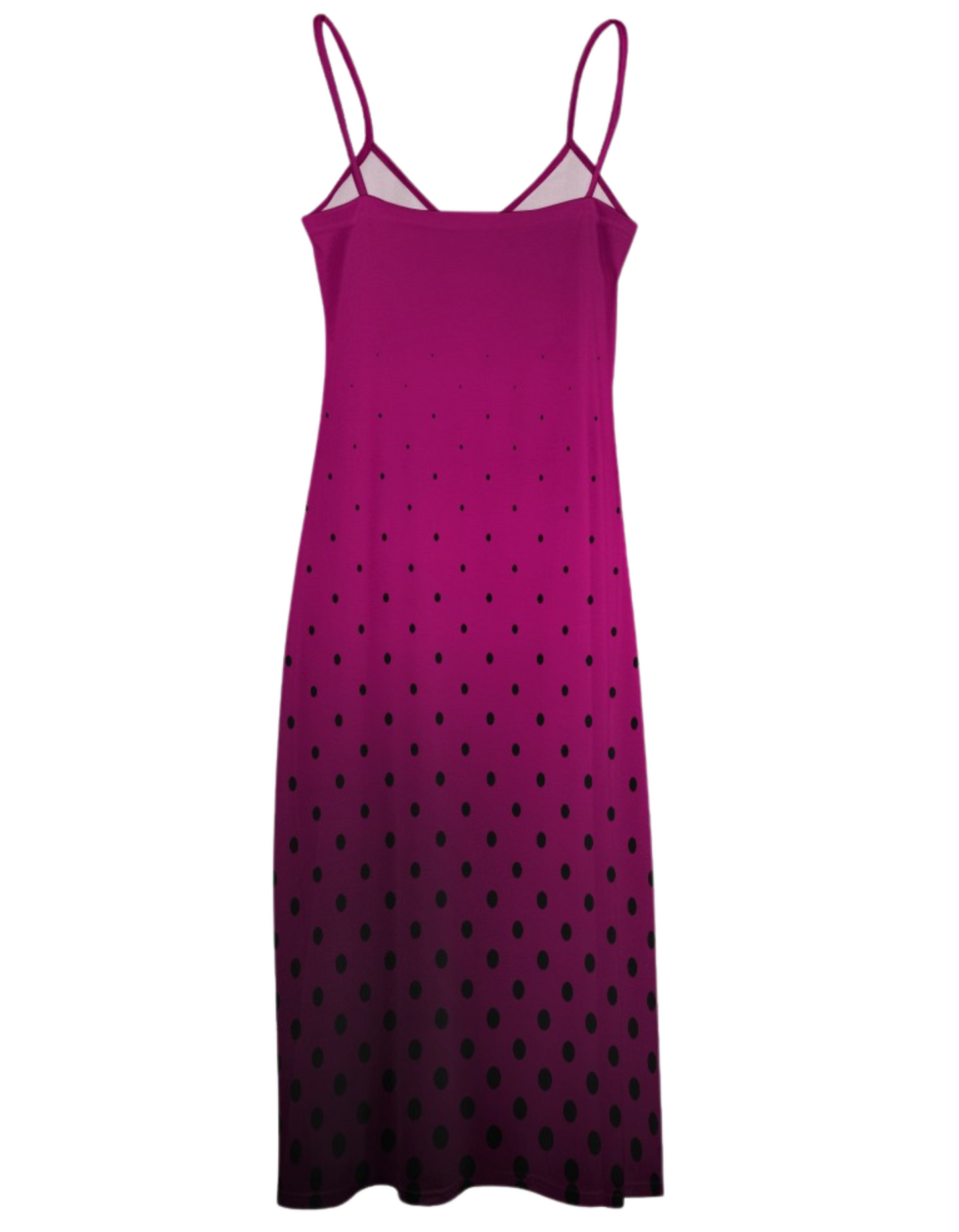 Women's Plus Size Ombre Polka Dot Spaghetti Strap Maxi Dress