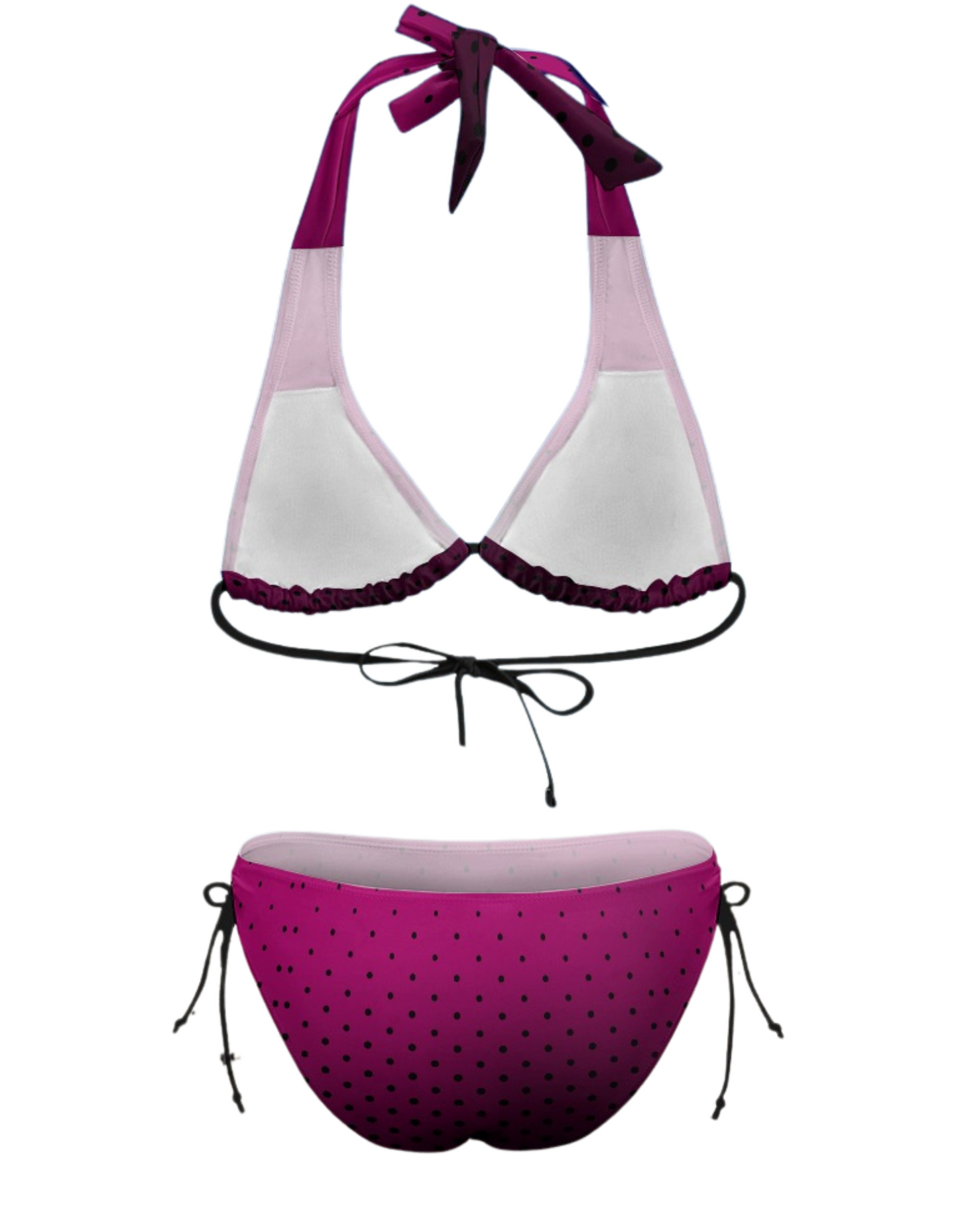 TABOO TIDE Plus Size Women's Ombre Polka Dot Two Piece Bikini