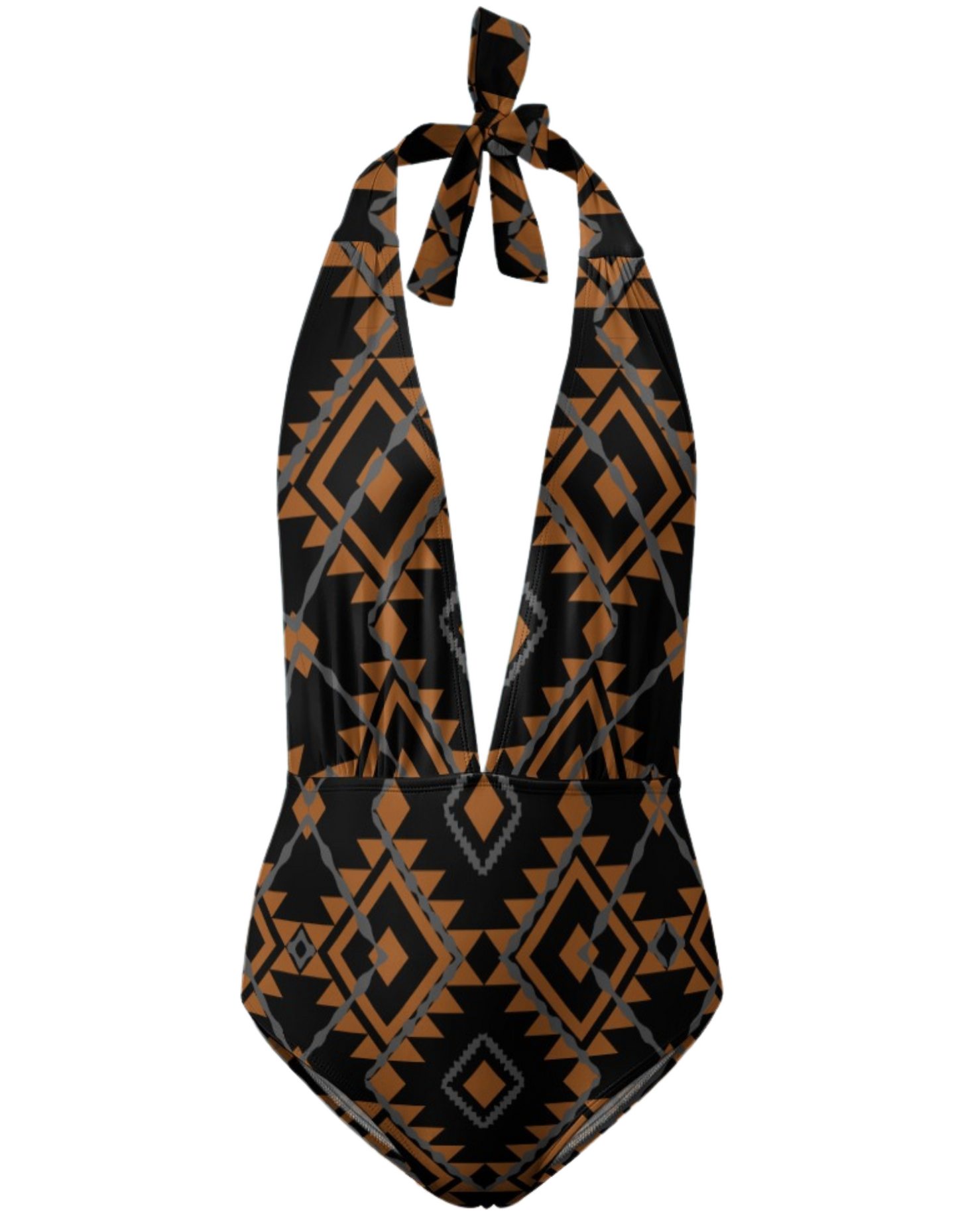 TABOO TIDE Women's Aztec Print Halter Neck Swimsuit