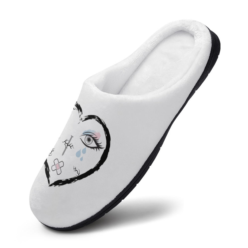 TABOO TIDE Women's Broken Heart Cotton Slippers