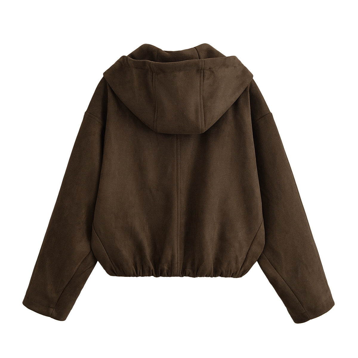 Women's Faux Suede Hooded Jacket