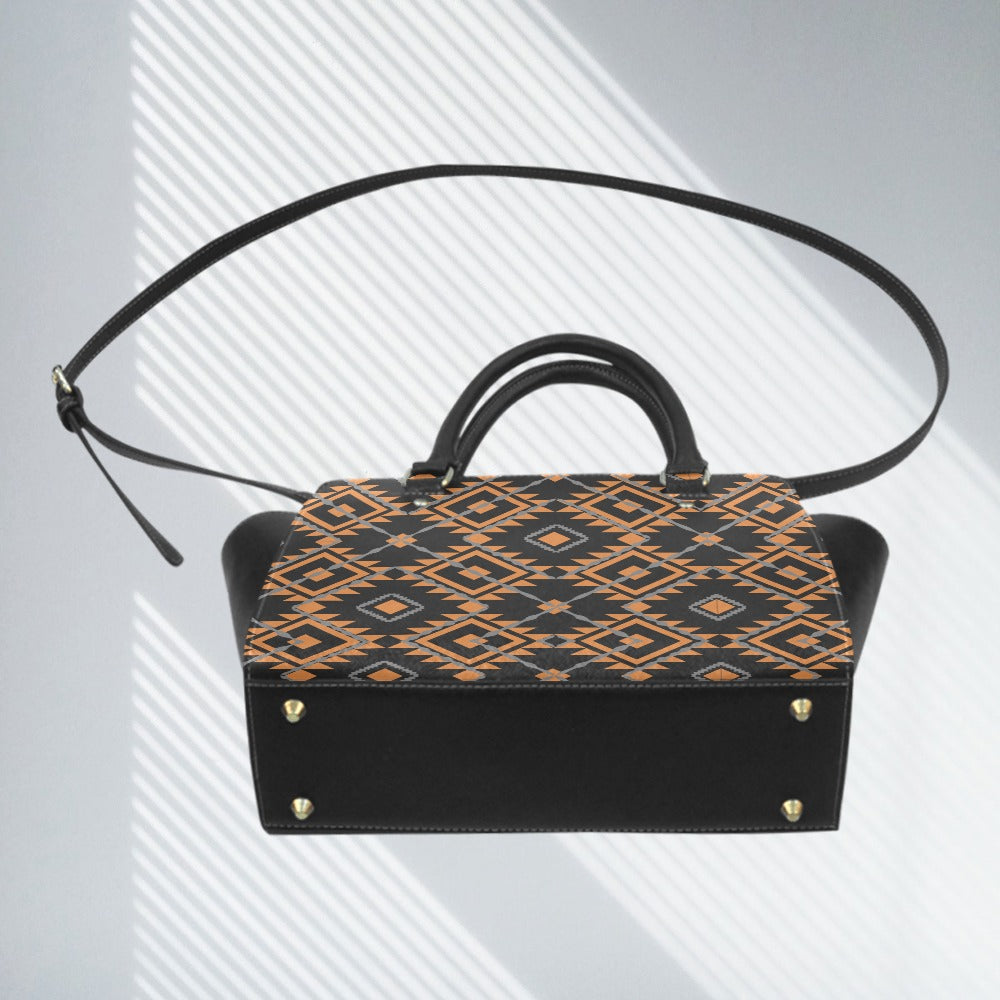 Women's Geometric Print Shoulder Handbag PU Leather Bag