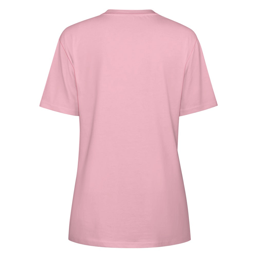 Women's Christmas Snowflake Short Sleeve Cotton T-Shirt