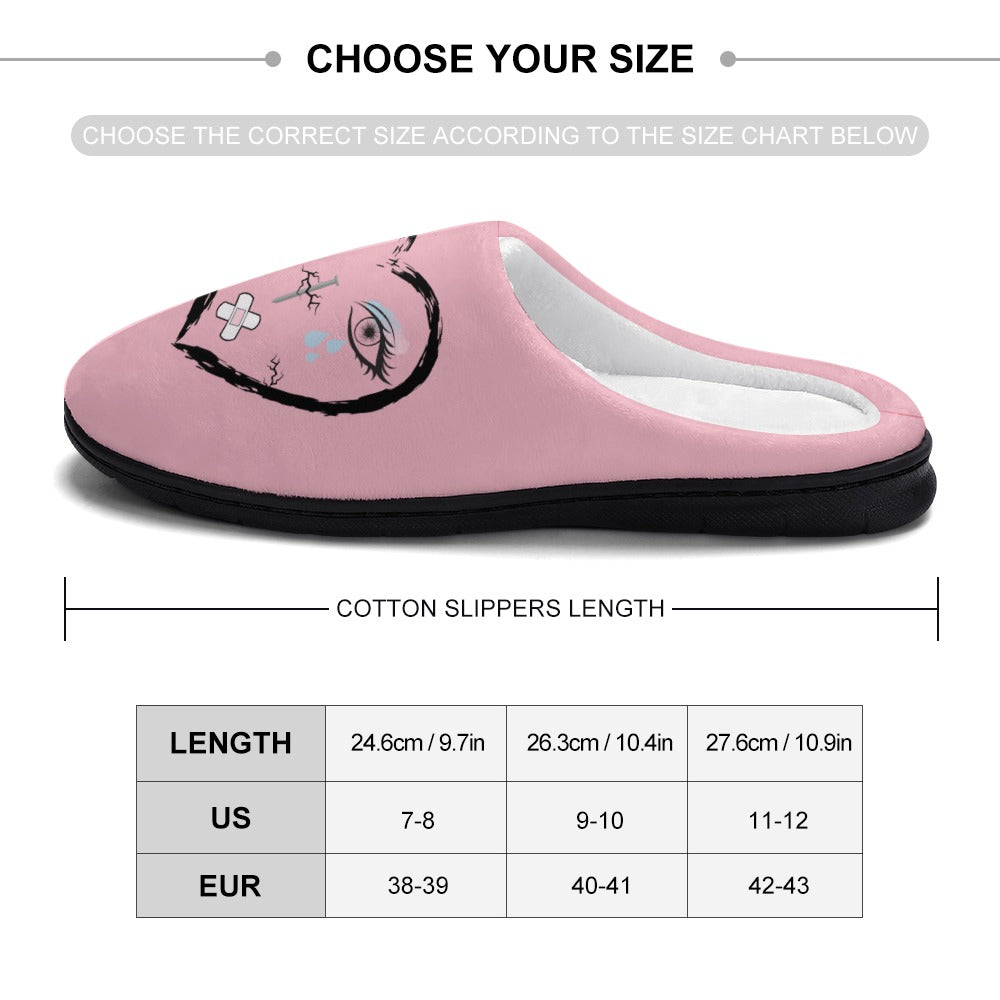 TABOO TIDE Women's Broken Heart Cotton Slippers