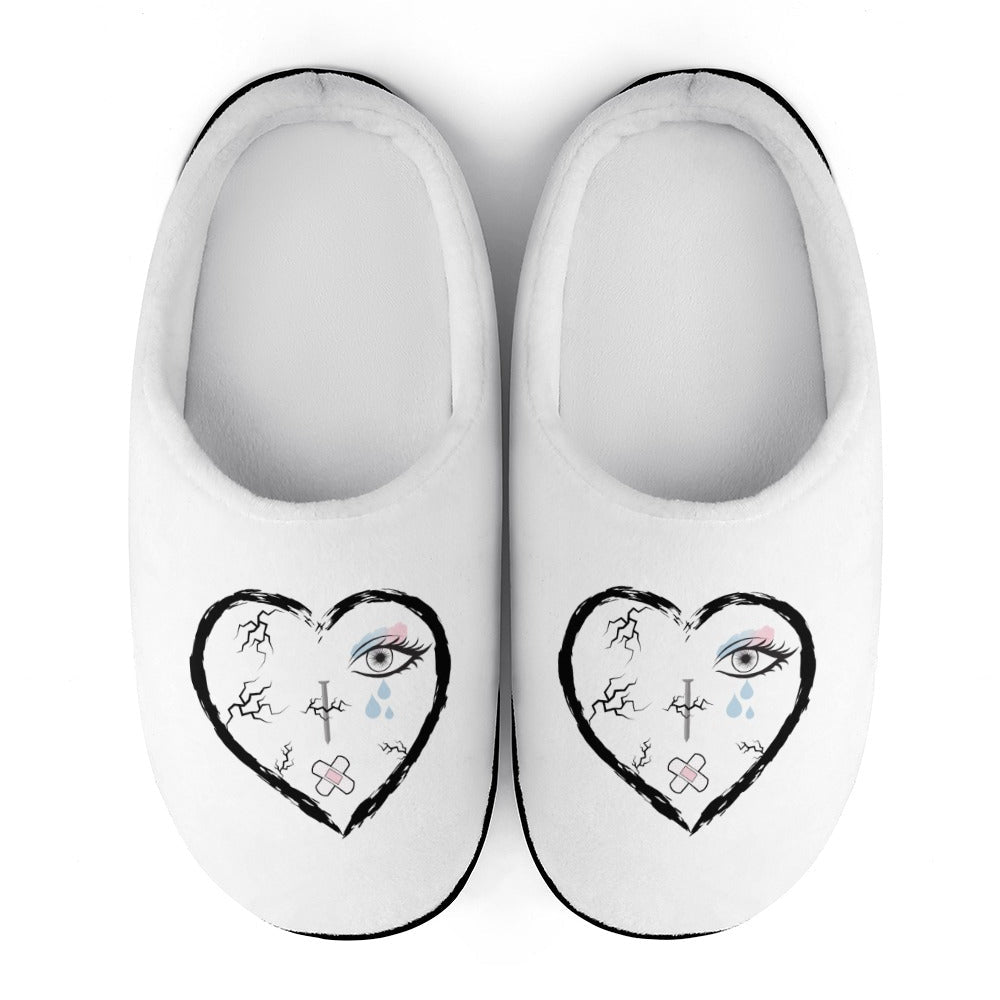 TABOO TIDE Women's Broken Heart Cotton Slippers