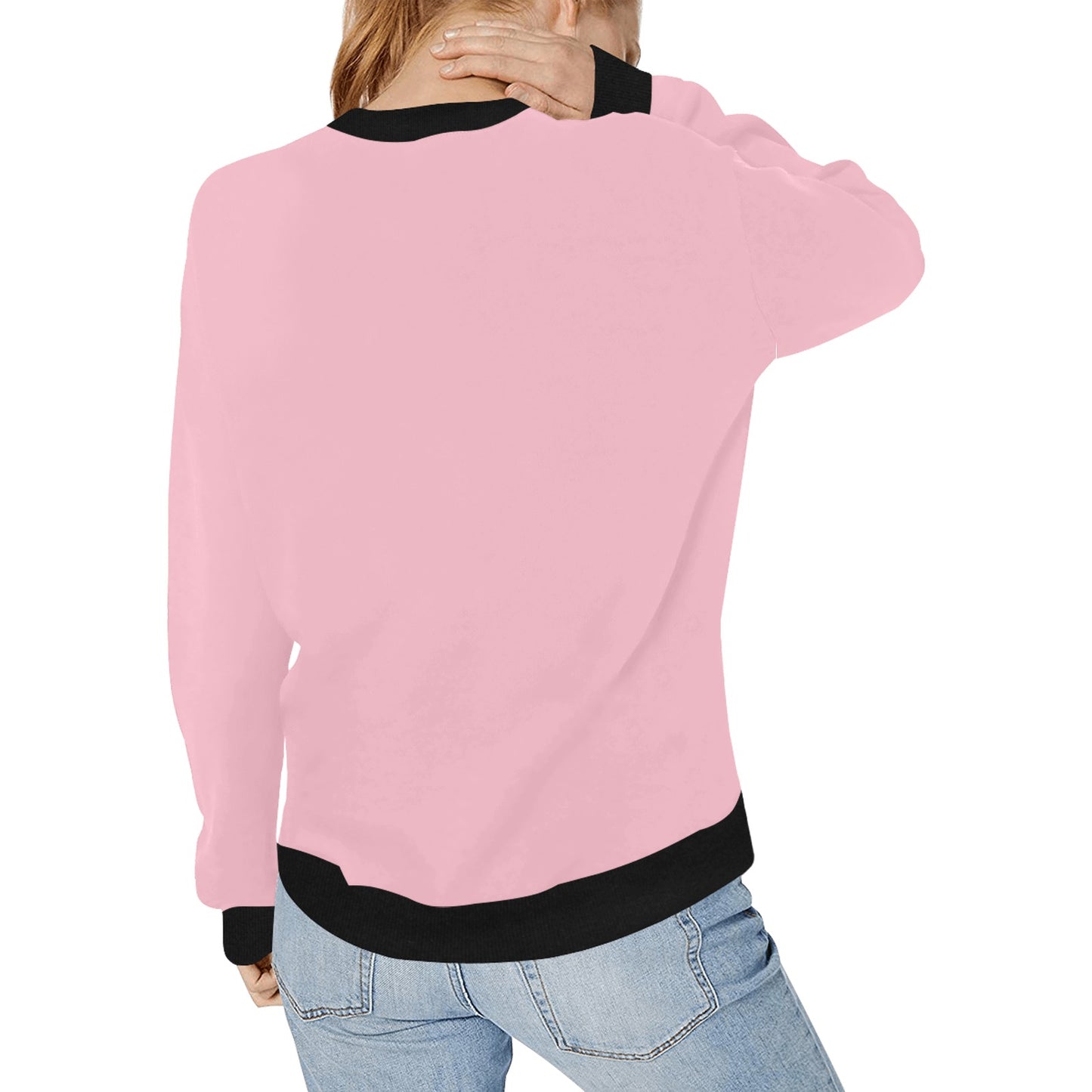 Women's B.A.D Brazen And Dapper Print Ribbed Hem Cuff Sweater