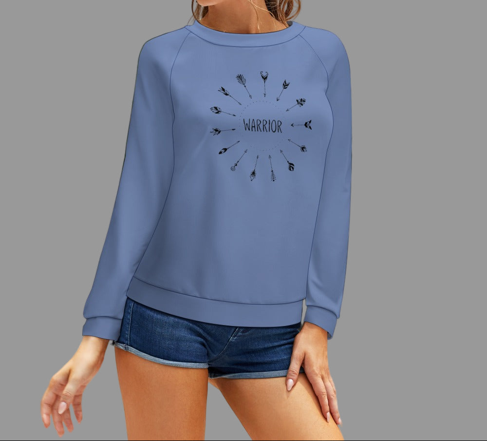 Women's Warrior Arrows Letter Graphic Print Sweatshirt