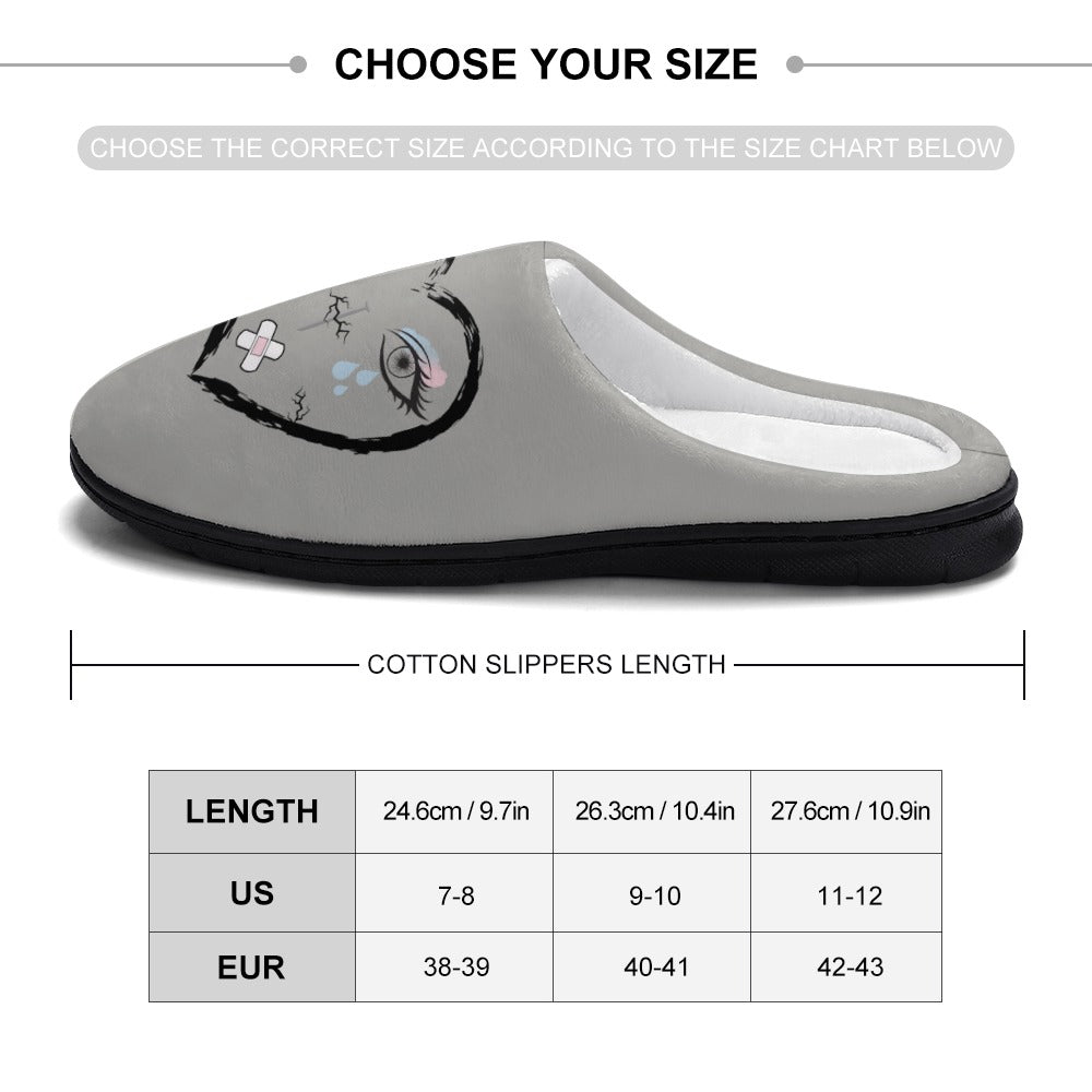 TABOO TIDE Women's Broken Heart Cotton Slippers