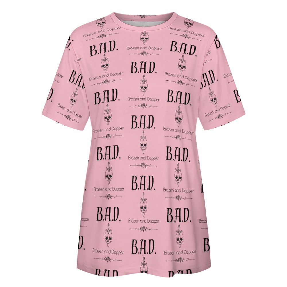 Women's B.A.D Brazen And Dapper Print Cotton T-shirt
