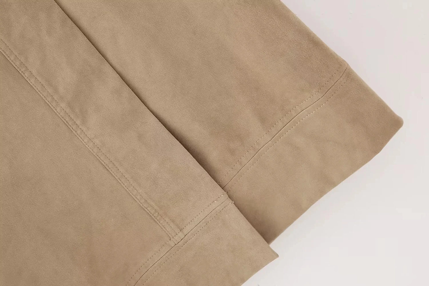 Women's Faux Suede High Waist Tied Wrap Midi Skirt