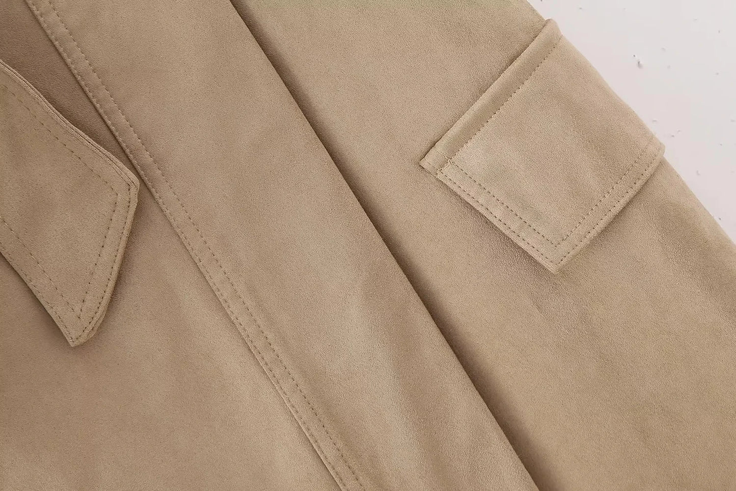 Women's Faux Suede High Waist Tied Wrap Midi Skirt