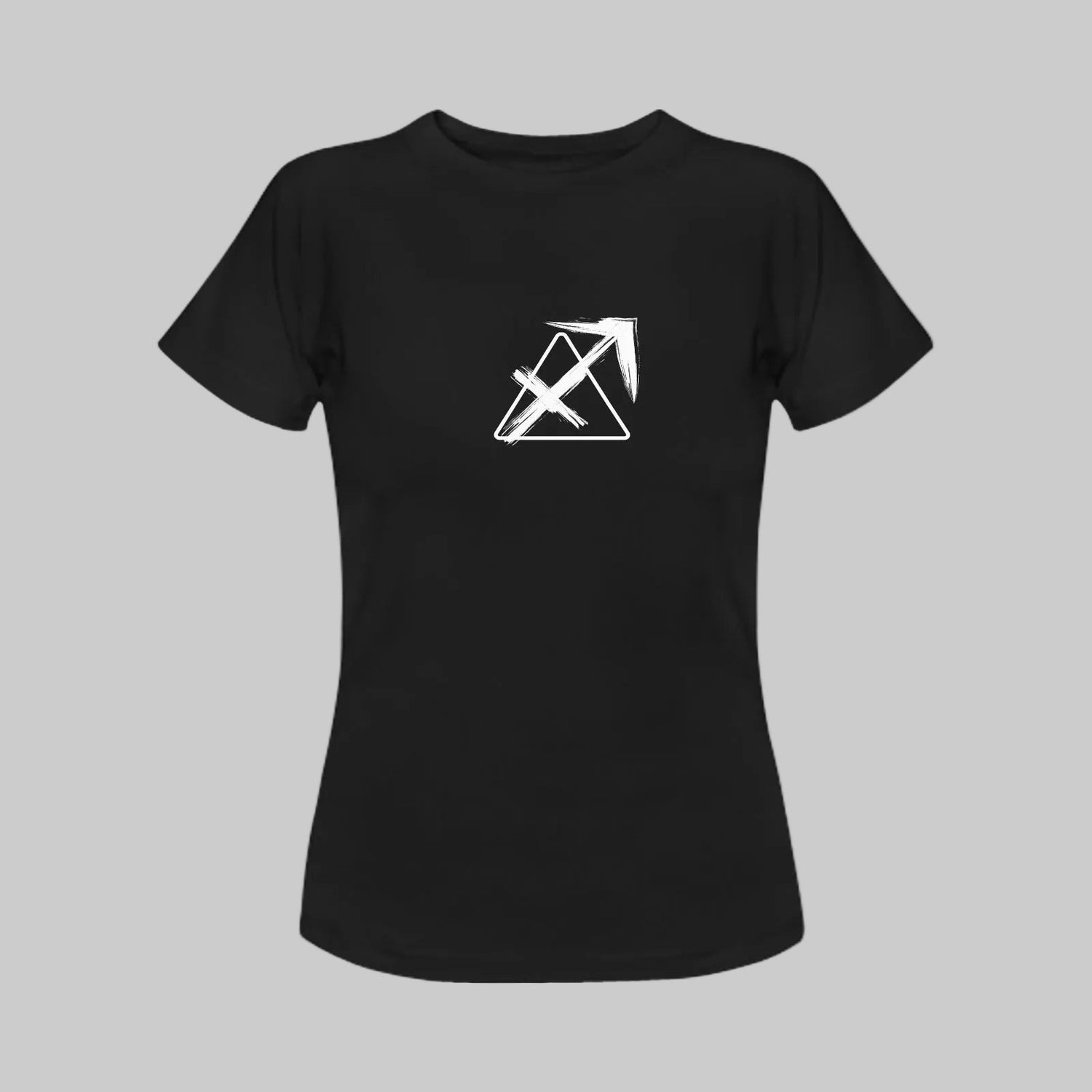 Women's Sagittarius Zodiac Star Sign with Fire Element Symbol Cotton T-shirt