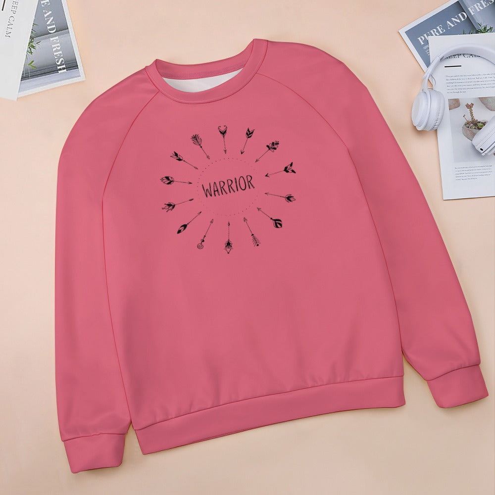 Women's Warrior Arrows Letter Print Sweatshirt Pullover