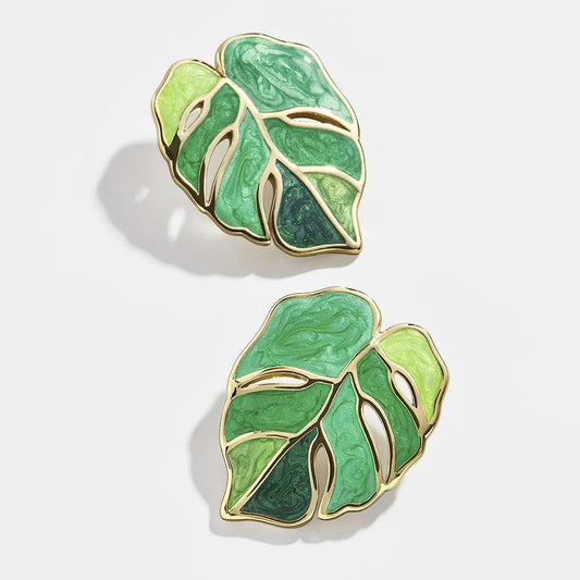 Women's Leaf Stud Earrings