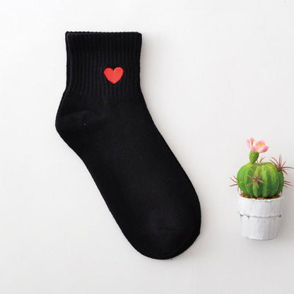 Women's Cartoon Print Cotton Ankle Socks Killer Cupid Moustache Milk Cola Leon Clover Love Smile Face Mathilda Rose Tongue